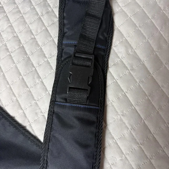 Lei Accessories Black Nylon Shoulder Bag Lightweight Everyday Hobo Purse - Picture 9 of 12